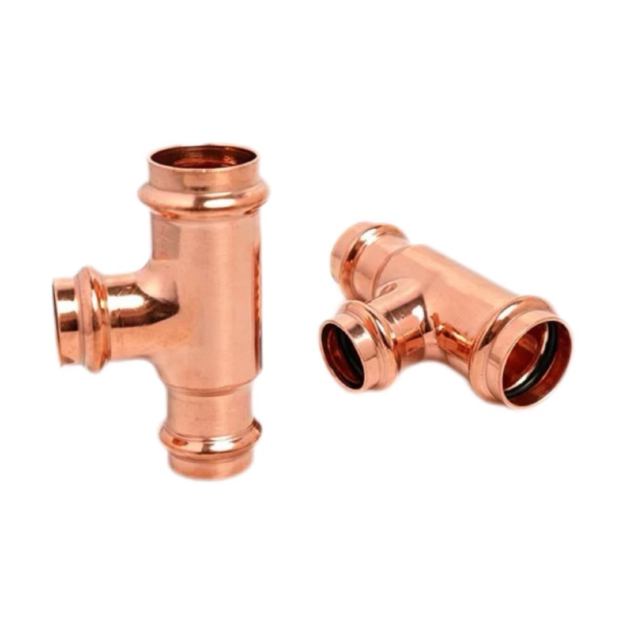 Double-Clamp Reducing Tee with Larger Branch Diameter