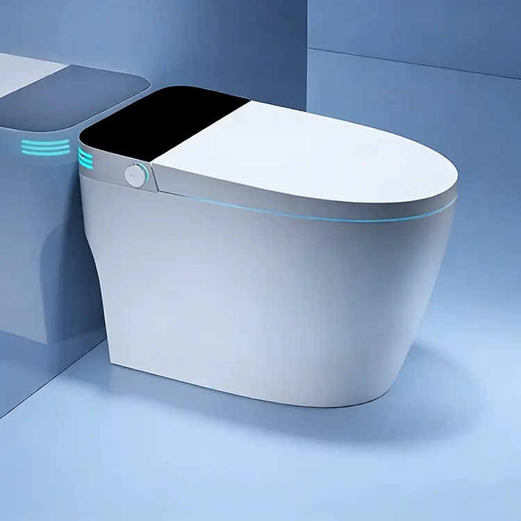 LED дигитален дисплей, автоматичен капак, отварящ се капак, щит от пяна, сифон, интелигентна тоалетна