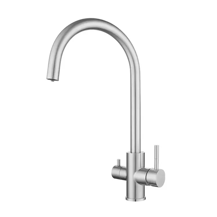Кухненски кран за топла и студена вода Swan Neck 3 в 1